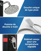Solarias Douche Solaire 35L Premium – Grand Pommeau, Douchette à Main, Mitigeur — features pluie douchette mitigeur