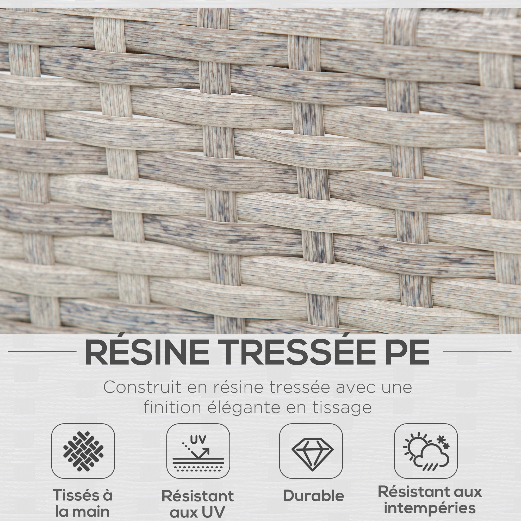 Résine tressée PE tissée main