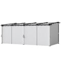 Solarias Pergola jardin exterieur 3 x 6 m pergola coulissante rétractable avec parois latérales, abri soleil UPF30+, gris
