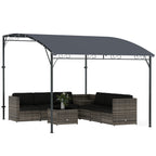 Solarias Gazebo Pergola de jardin avec trous de drainage 3,8x2,8m Gris