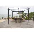 Solarias Pergola KIBA avec toit déroulant - Gris - 3 x 3 m
