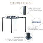 Solarias Pergola autoportante Style Contemporain - Toit terrasse à décorer - dim. 3L x 3l x 2,3H m - métal époxy anticorrosi