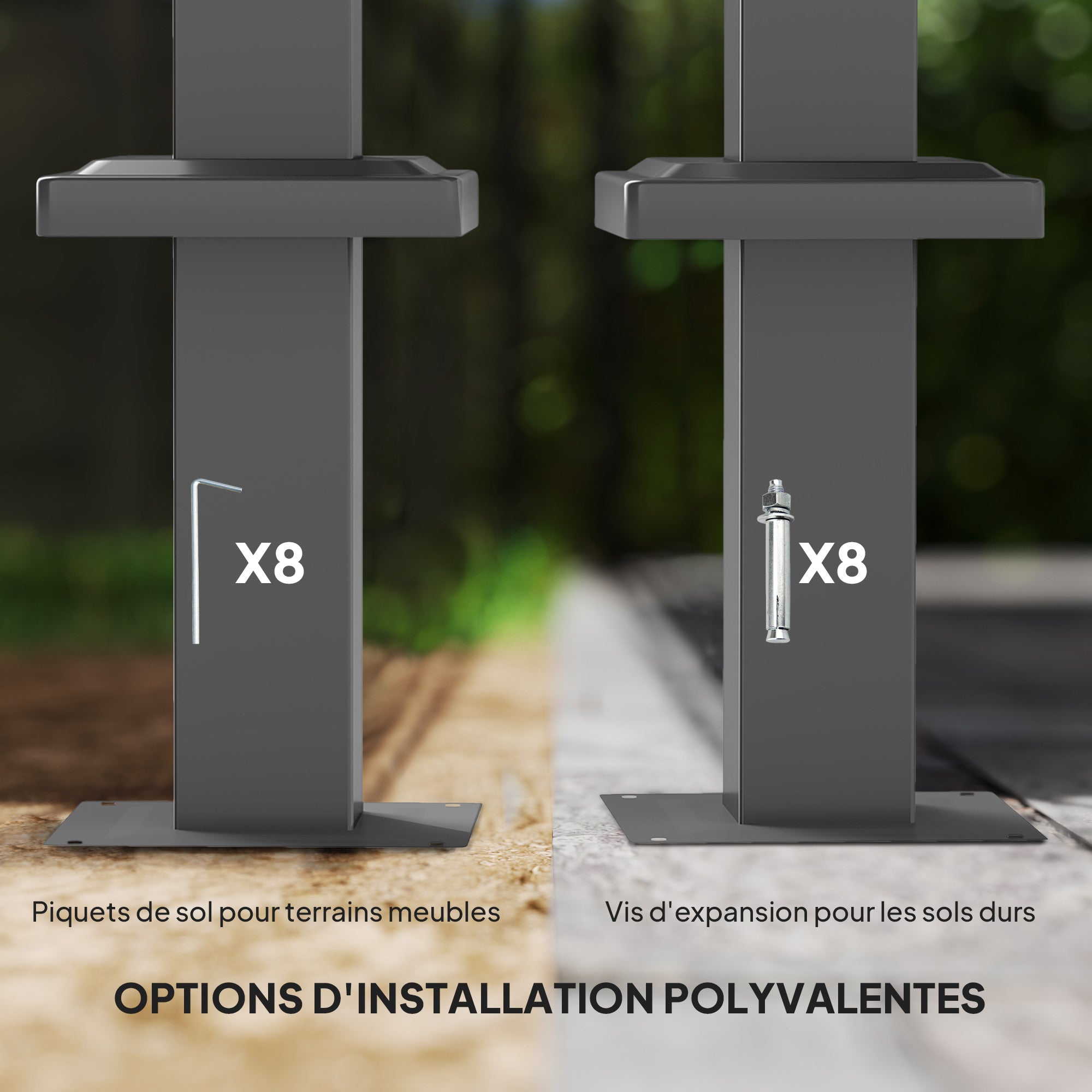 Solarias Pergola Rétractable Coulissante 3 x 3 m tonnelle de Jardin à fixation magnétique Tissu Polyester Haute densité gris