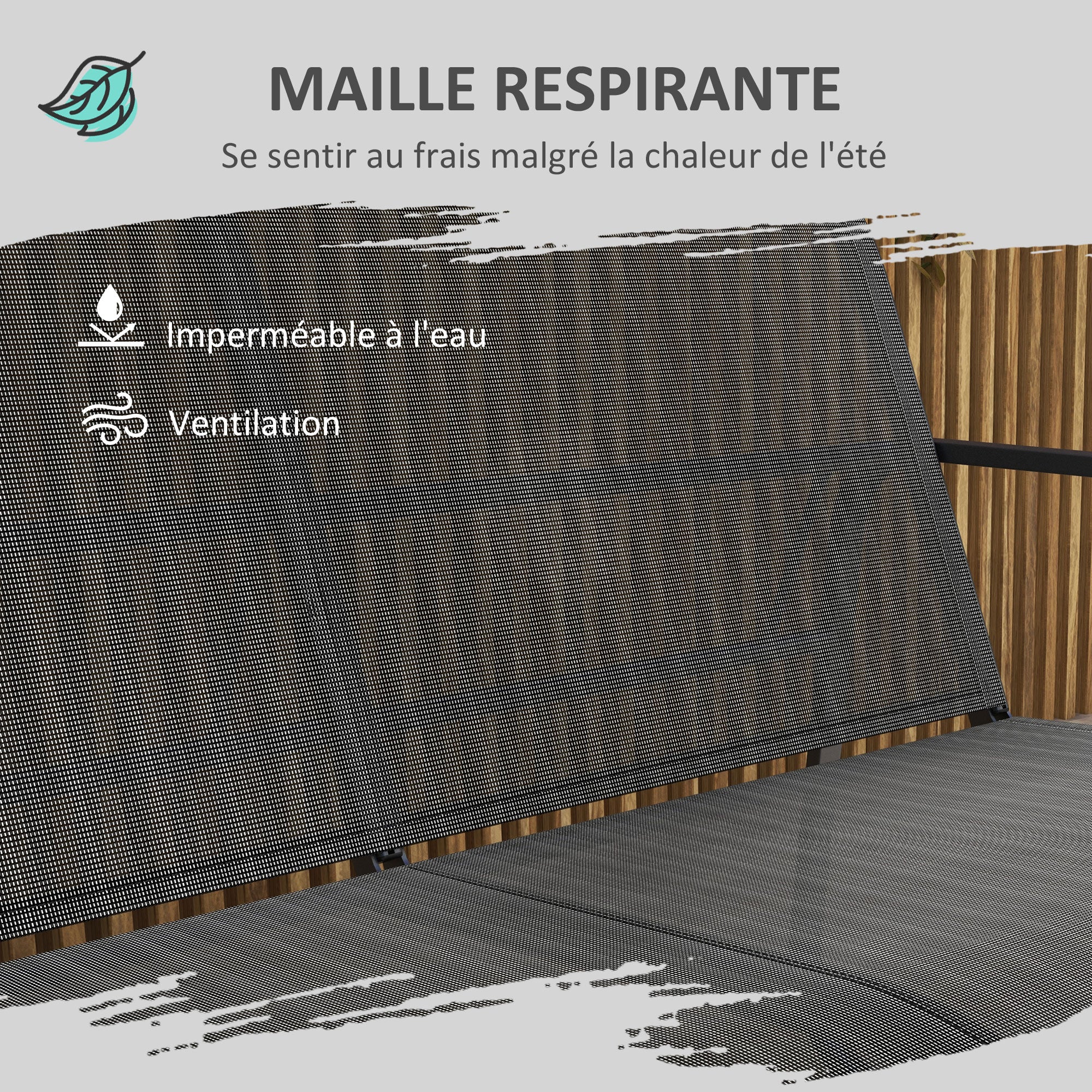 Solarias Salon de jardin 4 pièces avec 2 fauteuils 1 canapé 2 places d'extérieur et table basse plateau en verre trempé