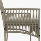 Solarias Ensemble salon de jardin 4 pièces canapé 2 places 2 fauteuils 1 table basse plateau verre trempé