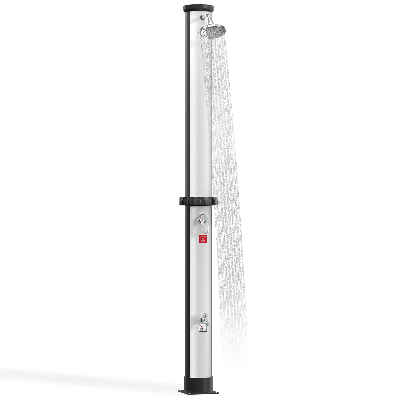 Solarias Douche Solaire 40L Premium — Autoportante, Mitigeur & Rince-pieds, 216 cm