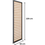 Solarias Persienne pour pergola - Aluminium - Gris et naturel - 229 x 93 cm