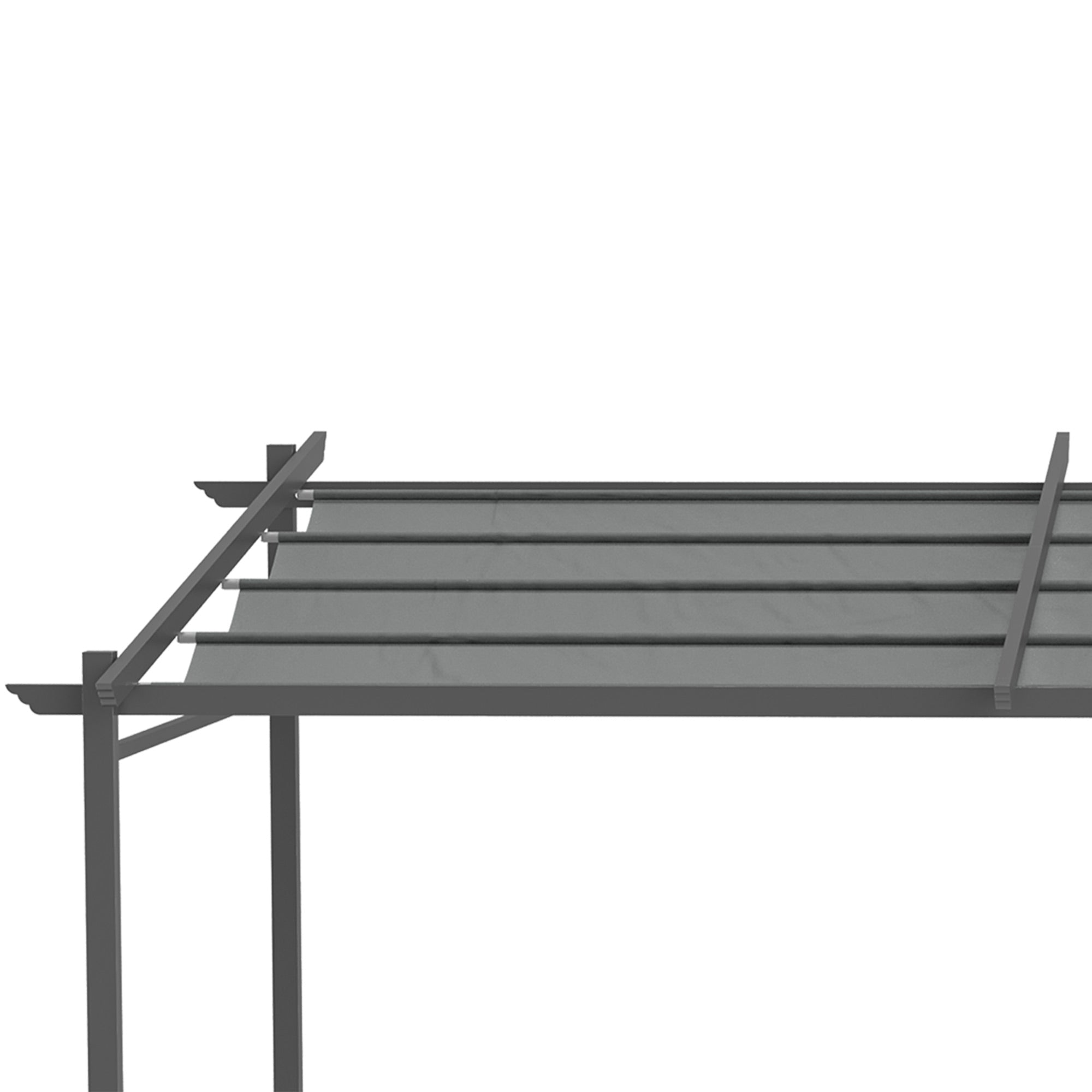 Solarias Pergola rétractable 4 x 3 m structure métal époxy anticorrosion toile Polyester180 g/m² Incluse Gris