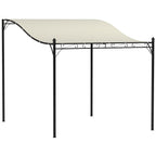 Solarias Pergola de 2,5 x 3 m, Pavillon de Jardin Monté sur Mur, Résistant à l'eau, Cadre en Métal, Trous de drainage, Toit 