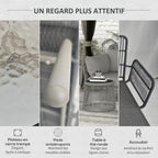Solarias Salon de jardin d'angle 4 pers. style colonial table basse coussins grand confort inclus résine tressée gris
