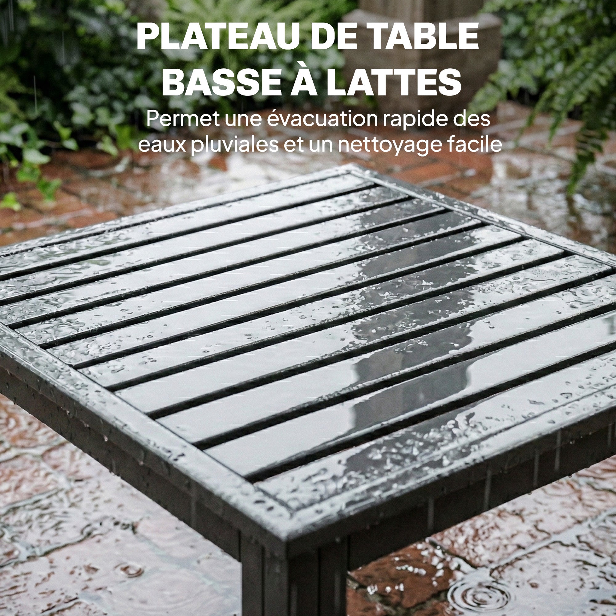 Solarias Salon de Jardin Mobilier de Terrasse 3 Pièces 4 Places Modulable avec Accoudoir Réglable Coussins Épais 16cm Gris