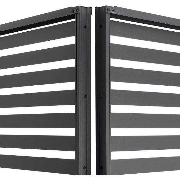 Solarias Persienne pour pergola - Aluminium - Gris - 229 x 93 cm
