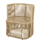 Solarias Ensemble de jardin 5‑pièces PE‑rotin, canapé 3‑places, 2 fauteuils et table en verre, Beige+Noir+Blanc