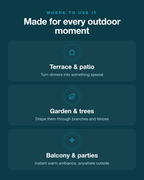 Solar LED festoon string lights