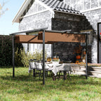 Solarias Pergola jardin exterieur 3x3 m toit coulissante rétractable polyester haute densité 180g/m², abri soleil UPF30+, ma