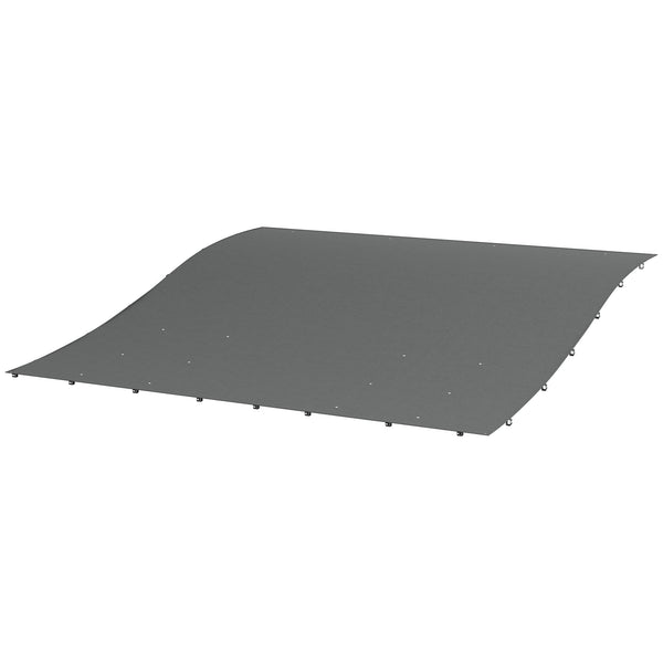 Solarias Telo di Ricambio per Pergola da Giardino 3x3 m avec 16 Trous de Drainage, 297x297 cm, Gris
