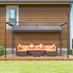 Solarias Pergola coulissante Pergola rétractable 4 x 3 m structure métal époxy anticorrosion toile polyester 180 g/m² gris f