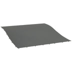 Solarias Telo di Ricambio per Pergola da Giardino 3x3 m avec 16 Trous de Drainage, 297x297 cm, Gris