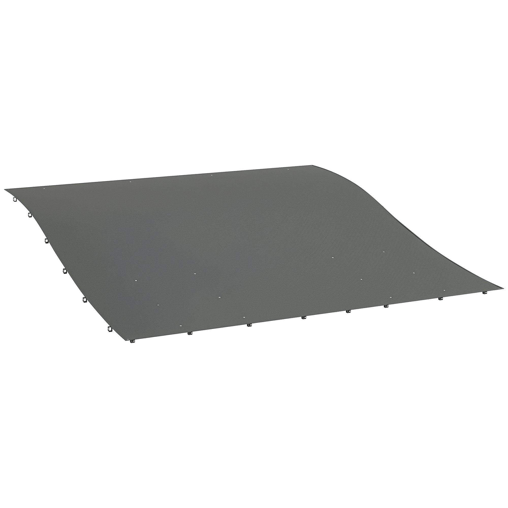 Solarias Telo di Ricambio per Pergola da Giardino 3x3 m avec 16 Trous de Drainage, 297x297 cm, Gris