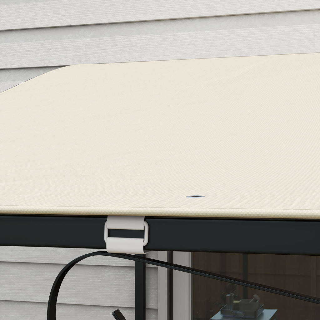 Solarias Pergola de jardin en toile 2.5x3 m avec 8 Trous de Drainage, en Polyester, 297x243 cm, Beige