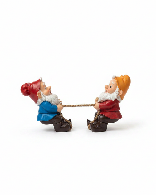 Decorative Resin Garden Gnomes with Rope - Full Set