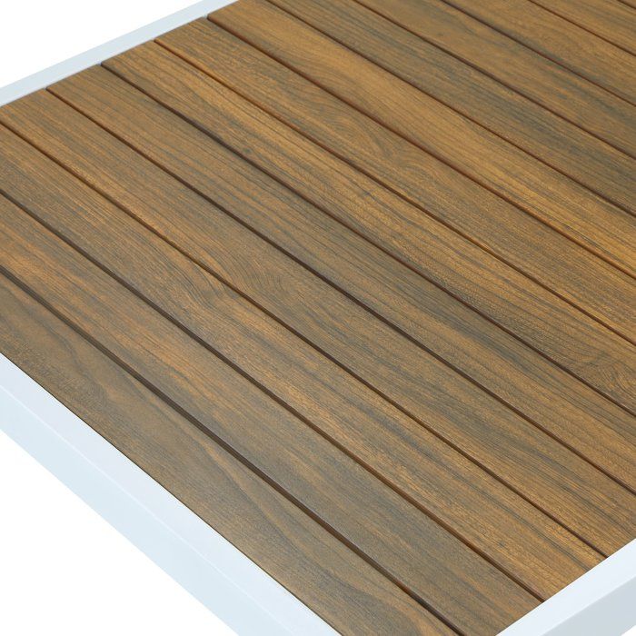 Solarias Salon de jardin canapé d'angle - Aluminium - 4 personnes - OLANA - Blanc et beige