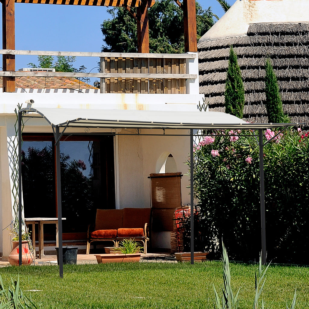 Solarias Pergola tonnelle de jardin avec auvent réglable acier polyester haute densité crème