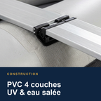 PVC 4 couches UV eau salée – Solarias 380cm