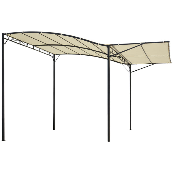 Solarias Pergola tonnelle de jardin avec auvent réglable acier polyester haute densité crème