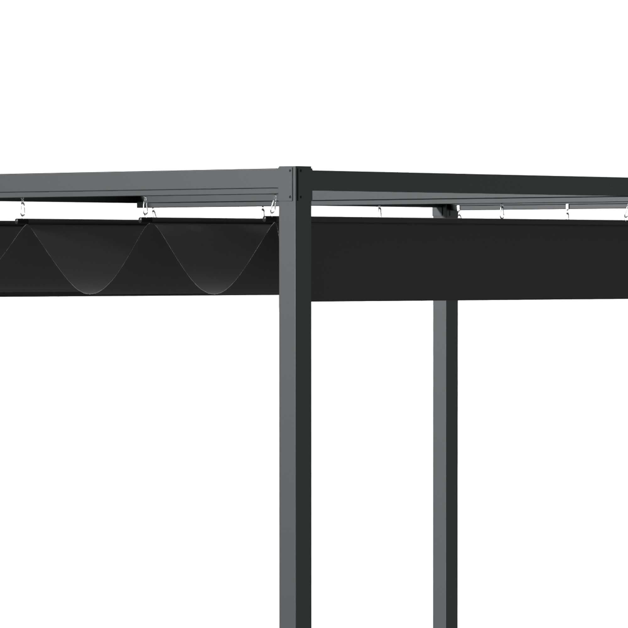 Solarias Pergola env. 3x2m Pavillon de Jardin au Toit Coulissant en Métal Pergola de Jardin Autoportante avec Toit Réglable,